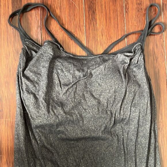 LUCY Workout Tank - Size X Small - Gray Tank with Built in Sports Bra - Picture 2 of 6
